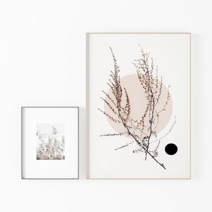 Minimalist Neutral Botanical Wall Art Prints Set 3D Model
