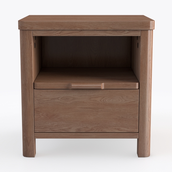 BOWERY HILL Engineered Wood Night Stand in Timber
