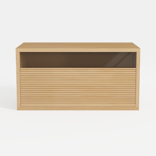 TVU Rattan 6 Drawer TV Stand for Bedroom, Solid