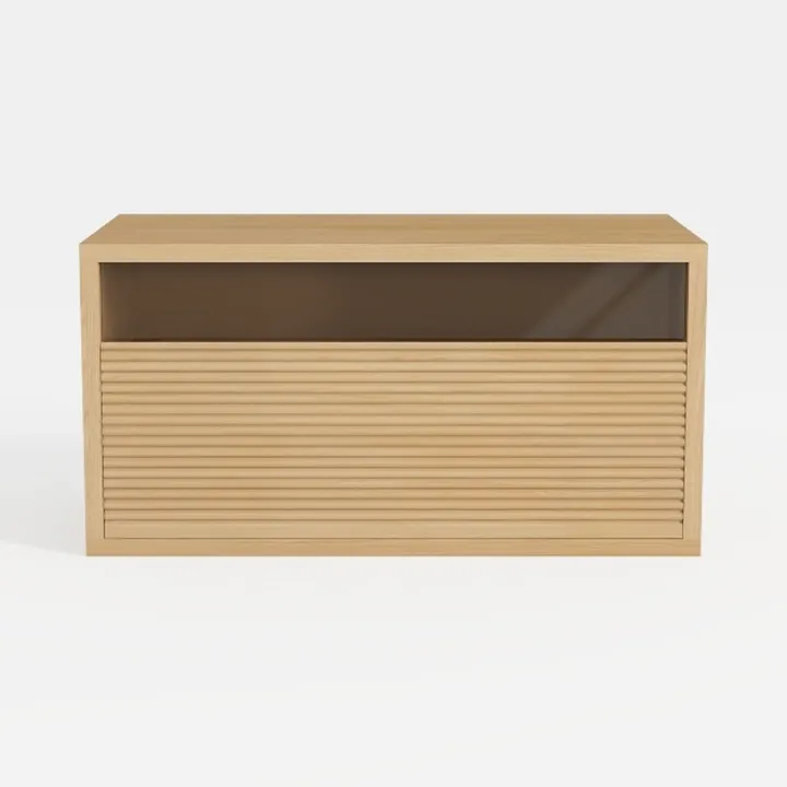 TVU Rattan 6 Drawer TV Stand for Bedroom, Solid
