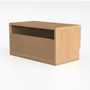 TVU Rattan 6 Drawer TV Stand for Bedroom, Solid Left 45 Degree View