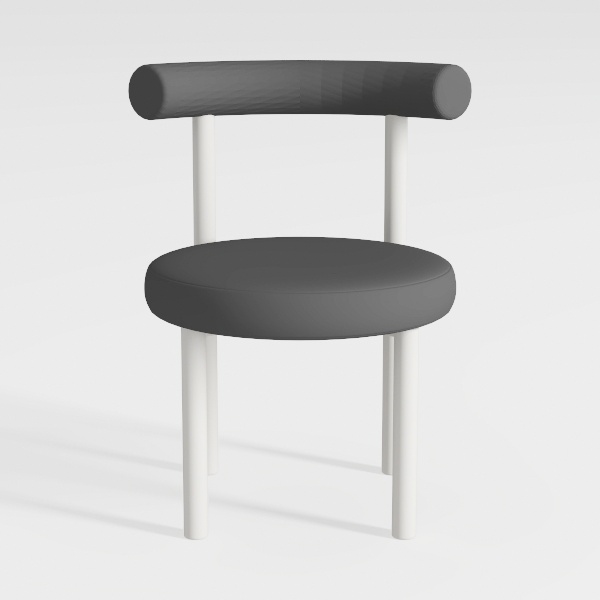 HomeRoots Black and Silver Upholstered Faux