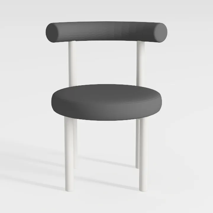 HomeRoots Black and Silver Upholstered Faux