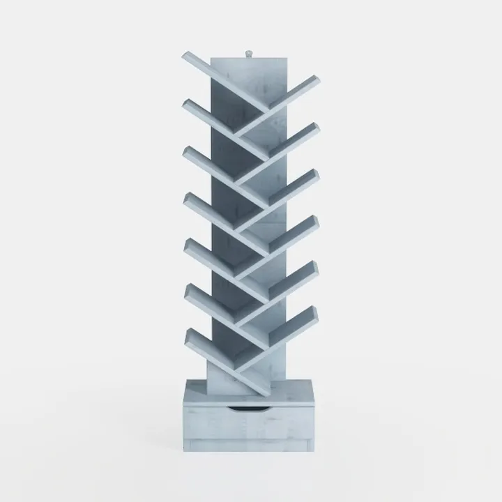 Vagusicc Tree Bookshelf, 6 Tier Bookshelf with