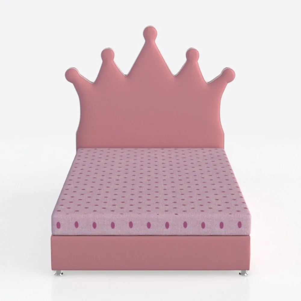 Wood Frame Full Size Upholstered Princess Platform