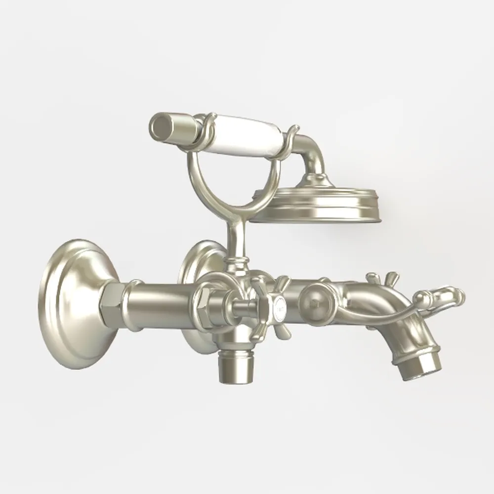 Deck Mount Clawfoot Tub Faucet Kit 2 Hole High