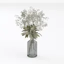 Ceramic Flower Vase, Large Matte Black, Ribbed, Left 45 Degree View