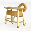 dining table set-Cute Kids Room Left 45 Degree View