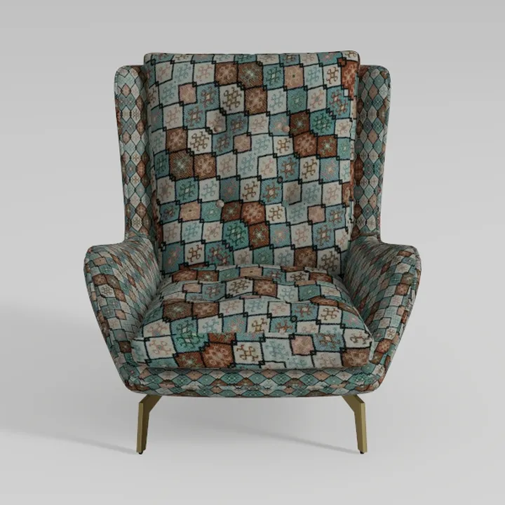 Accent Chair, Modern Linen Blend Arm Chair for