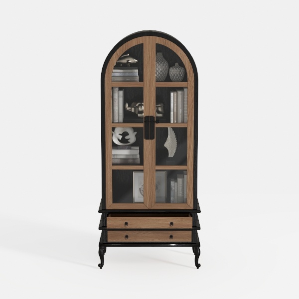 71&#39;&#39; Tall Arched Pantry Cabinet, Farmhouse Kitchen