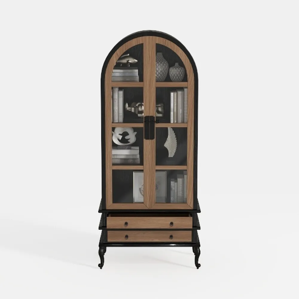 71'' Tall Arched Pantry Cabinet, Farmhouse Kitchen