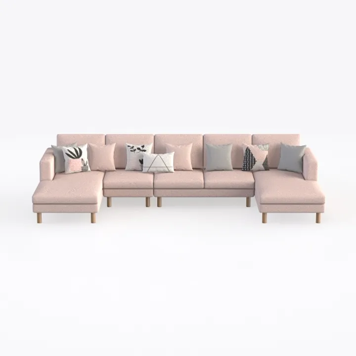 OUYESSIR U-Shaped Sectional Sofa Couch, 4 Seat Sof
