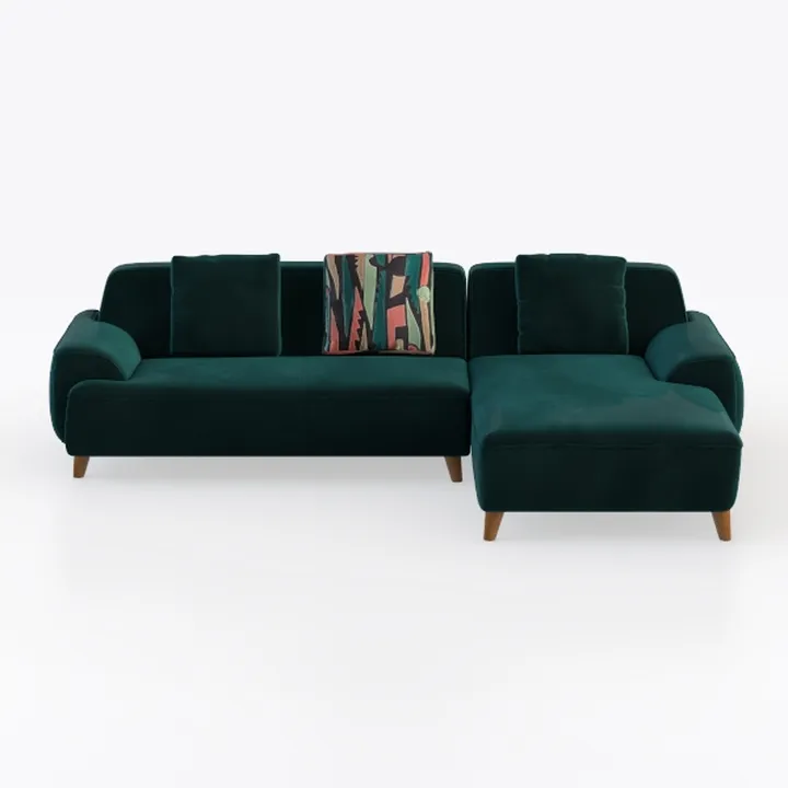 L-Shaped Sectional Sofa, Upholstered Seat