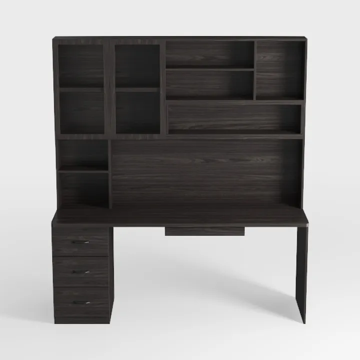 RedLemon 60" Farmhouse L Shaped Desk with Hutch