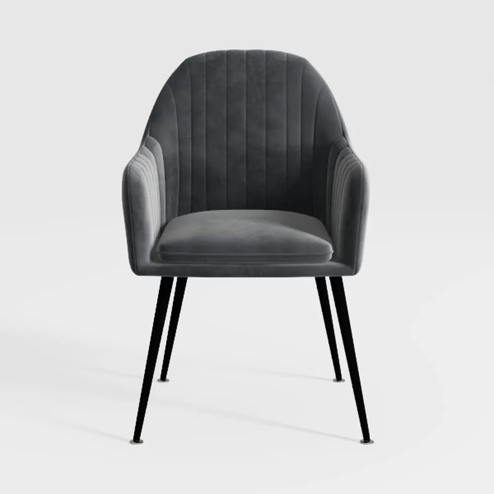 Velvet Mid-Century Upholstered Seat Club Guest