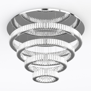 Modern Crystal Chandeliers 4 Ring LED Crystal