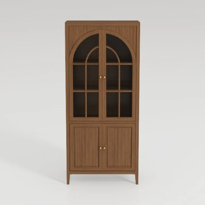 IDEALHOUSE 71.6" Tall Arched Storage Cabinet, 5