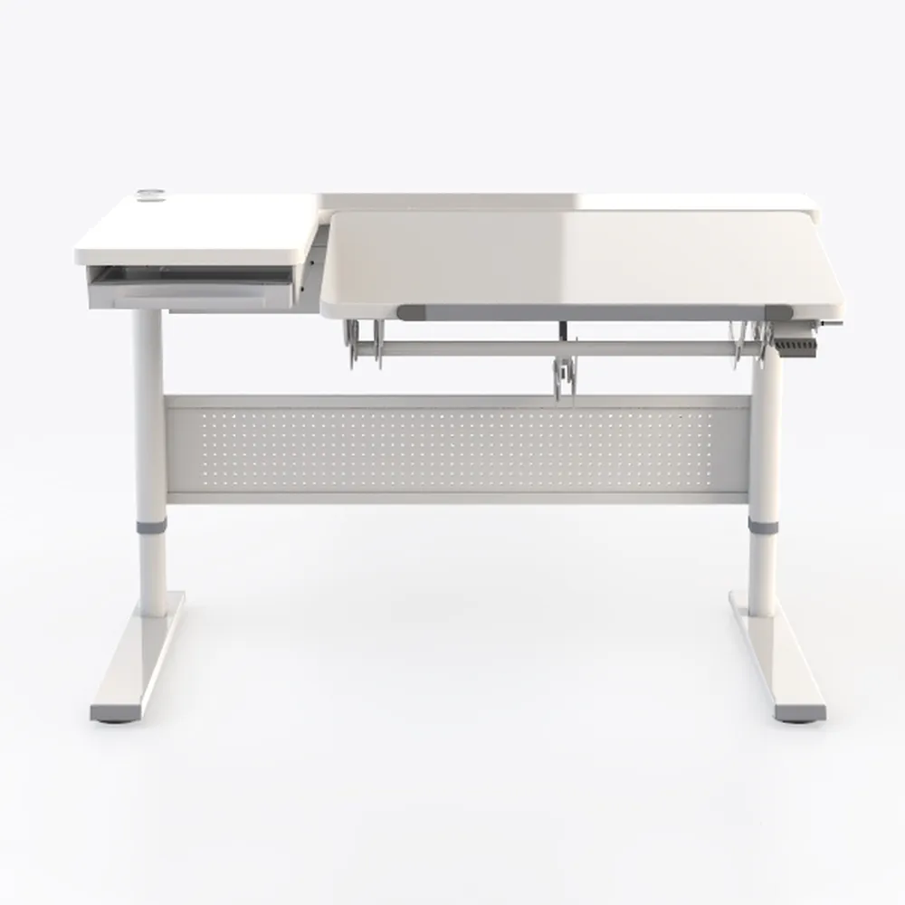 AODK 53 Inch L Shaped Computer Desk with Drawers, 