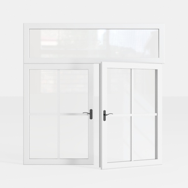 white double windows