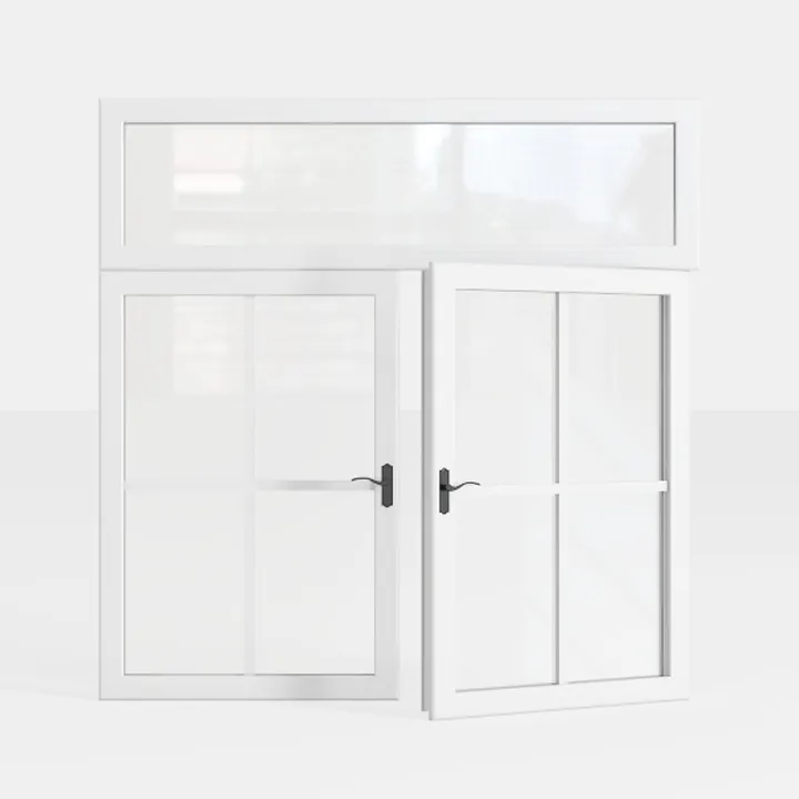Modern White Glass Metal Casement Window 3D Model