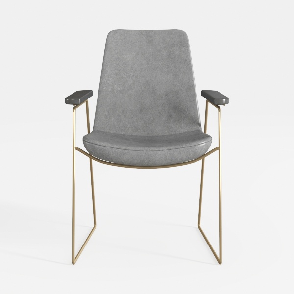 Set of 6 Modern Dining Chairs, High Back PU Faux