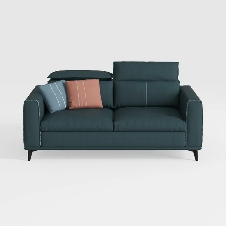 Esright Leather Sofa Couch 79" Wide, Mid Century M