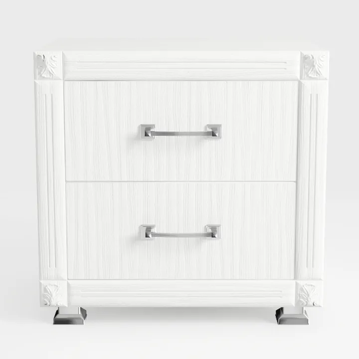 1pc Contemporary Two-Drawers Nightstand Bed Side