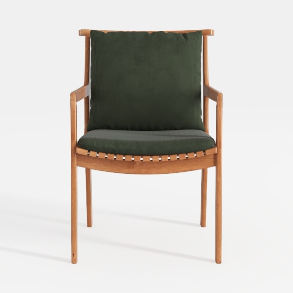 Karl home Plush Chenille Accent Chair with Lumbar