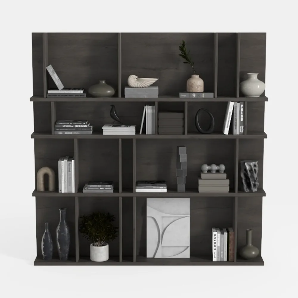 HOSTACK 75" Tall Book Shelf and Bookcase, 6 Tier