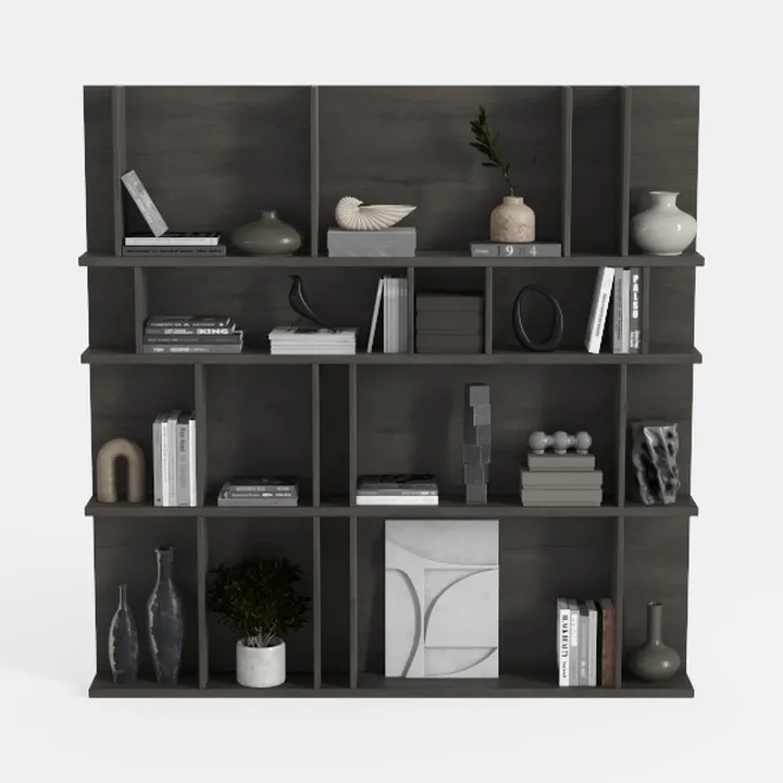 HOSTACK 75" Tall Book Shelf and Bookcase, 6 Tier