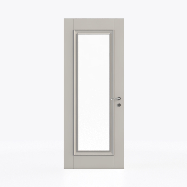 28''x96'' Frosted Glass Interior Door Slab Shaker,