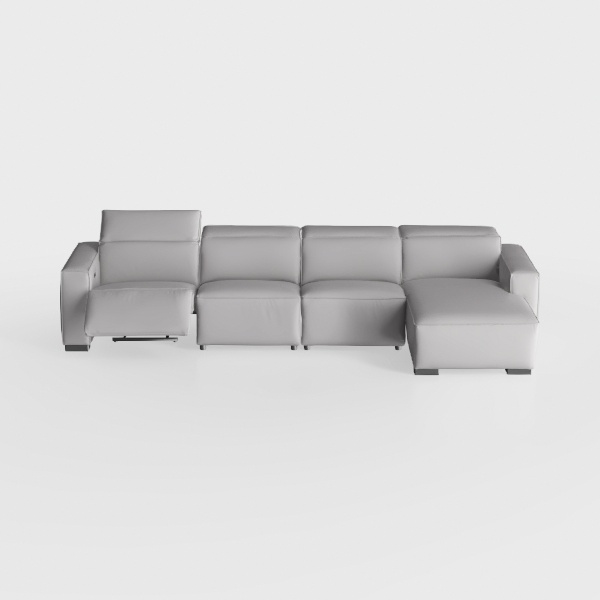 A Ainehome Power Leather Reclining Sectional Sofa
