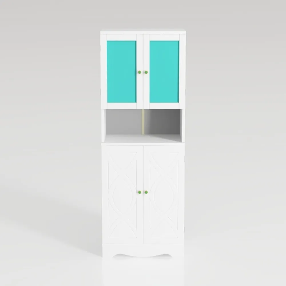 Tall Bathroom Storage Cabinet, Narrow Metal