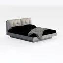 74.8" Queen Pull Out Sofa Bed, Luxury Velvet Conve Right 45 Degree View