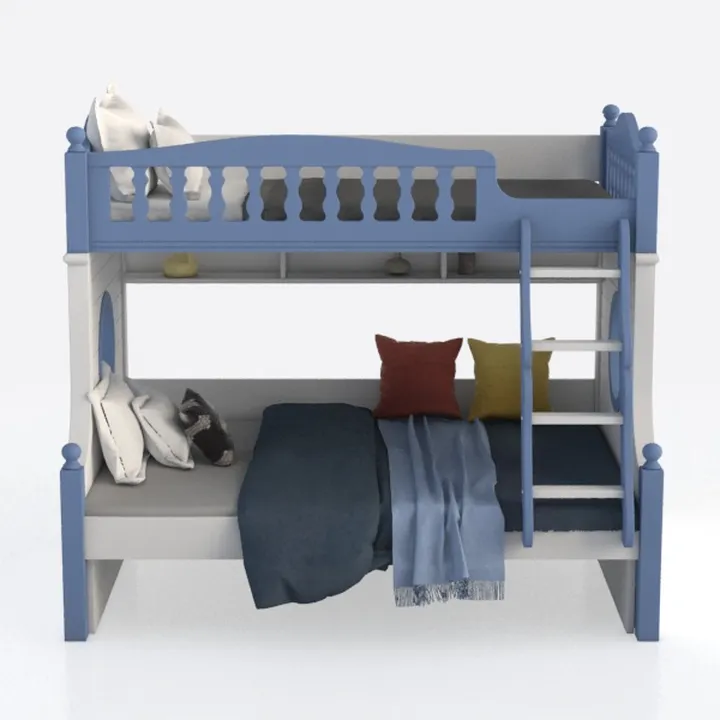 Benzara Sifa Twin Bunk Bed, Convenient Ladder, Arc