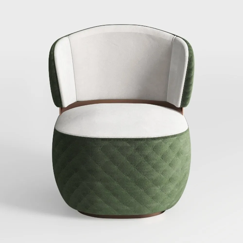 Modern Upholstered 360°Swivel Accent Chair Barrel