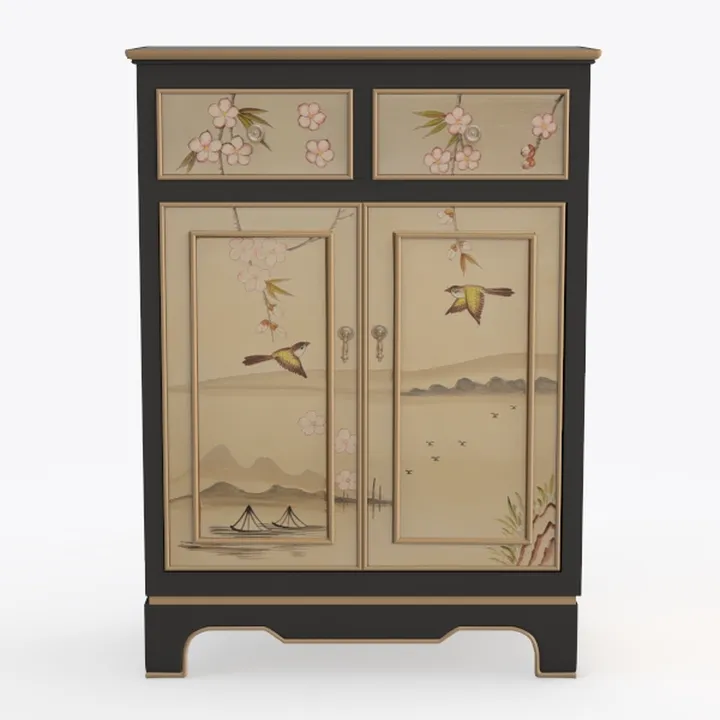 Farmhouse Accent Chest with Carved Door and