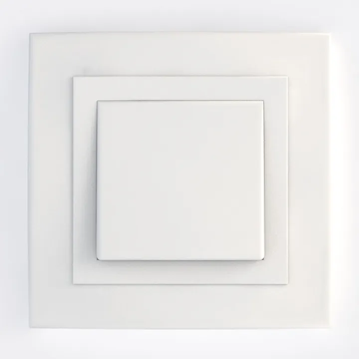 Minimalist White Square Wall Light Fixture 3D Model