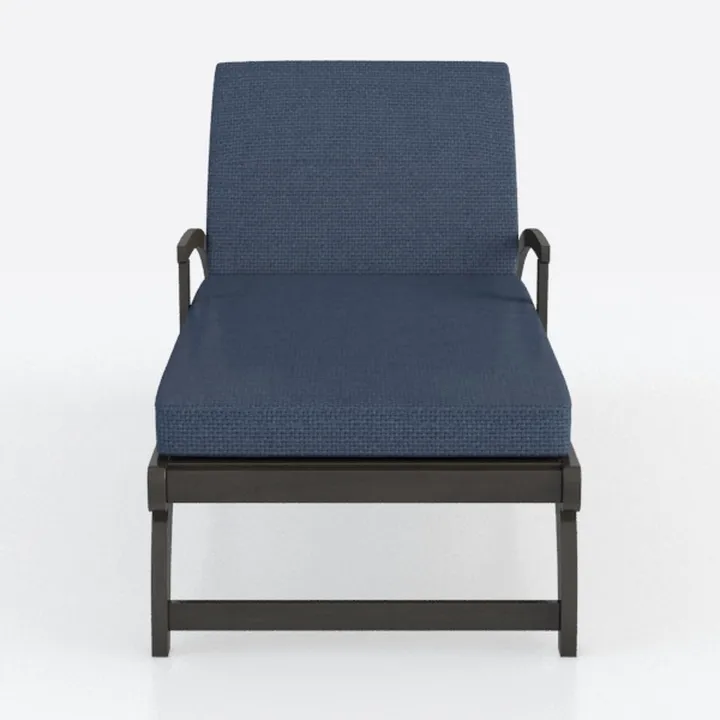 Modern Fabric Metal Outdoor Chaise Lounge 3D Model