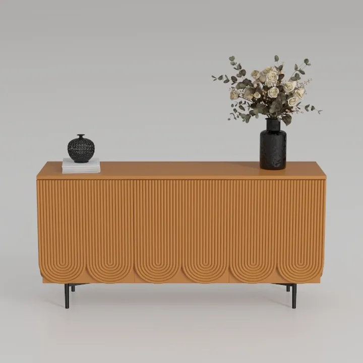 Buffet Cabinet with Storage, 47" Fluted Cabinet