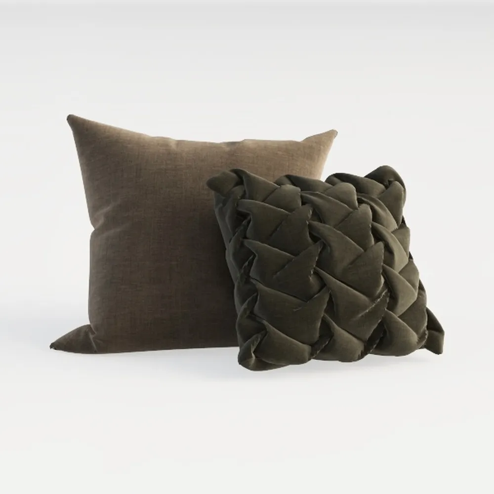 Foindtower Set of 2 Decorative Linen Fringe Throw