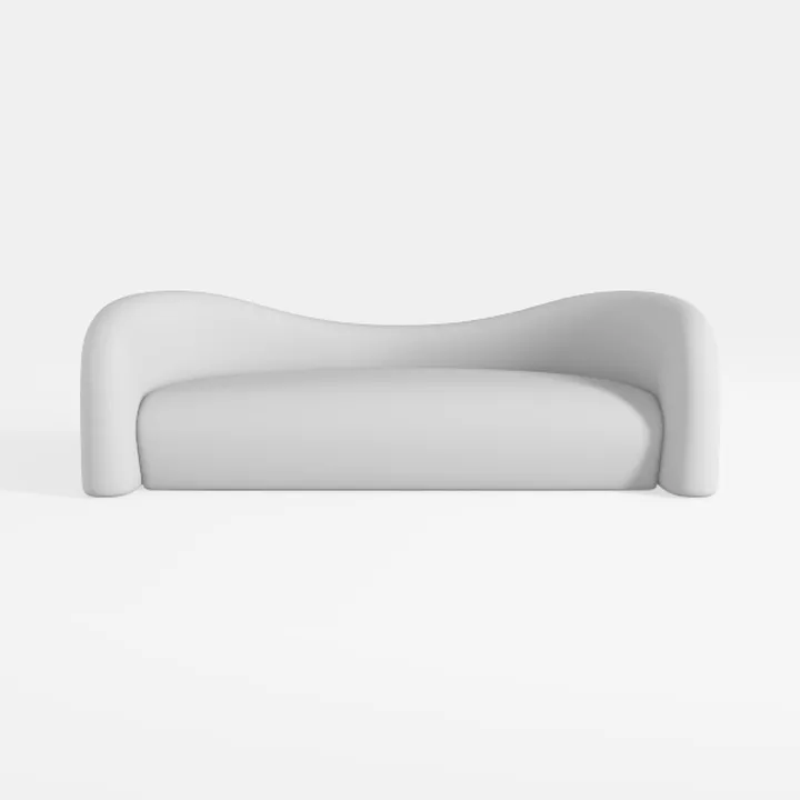 Eafurn 5-Seater Boucle Upholstered Curved Sectiona