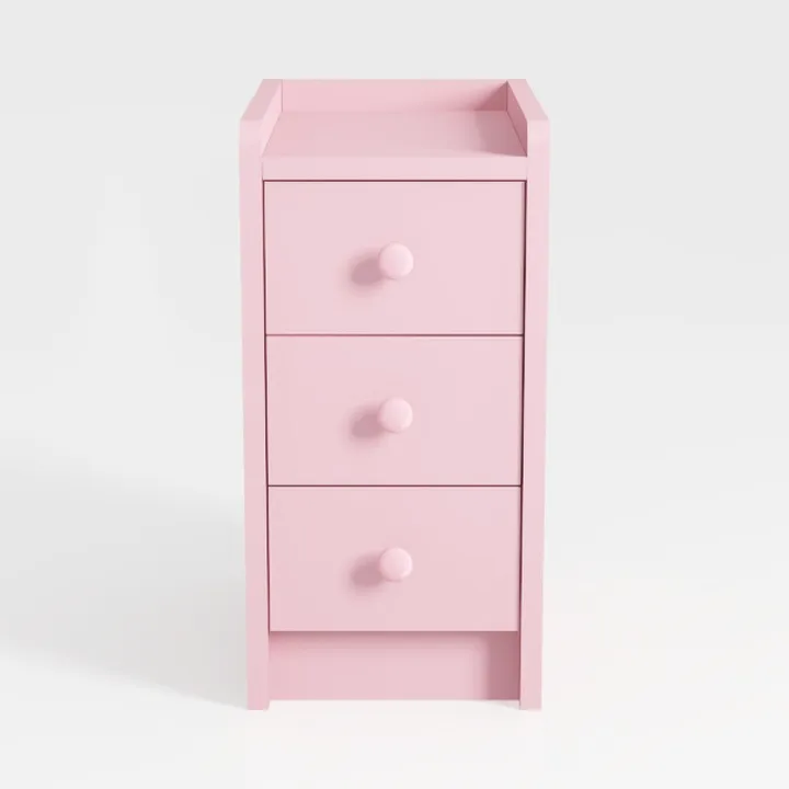 3 Drawers Bedside Table Bedroom Solid Wood