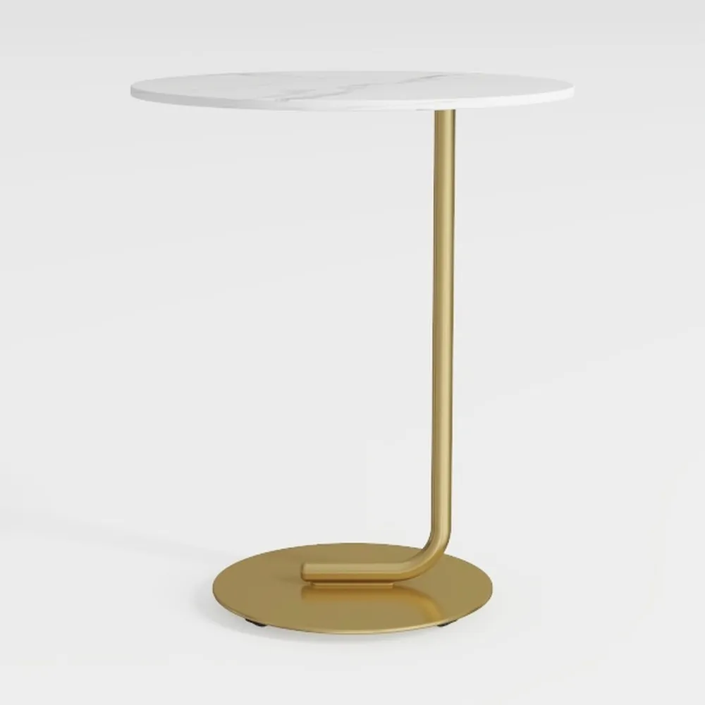 Serteaw C-Shaped End Table, Sturdy Side Table for