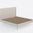 Queen Platform Bed Frame 51.2" High Headboard Tall Right 45 Degree View