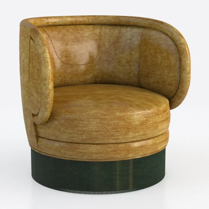 360 Degree Swivel Barrel Accent Chair, Modern