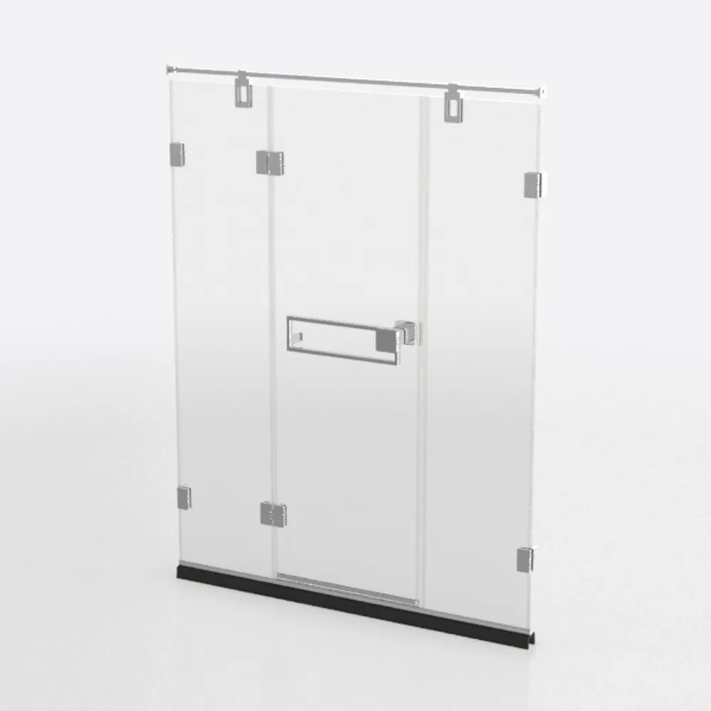 Sunrosa Frameless Tub Shower Door 60" W x 60" H