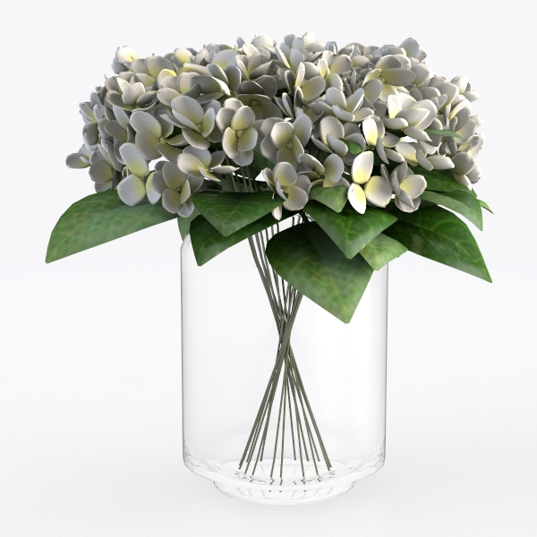 4Pcs Realistic Orange Hydrangea Artificial Flowers