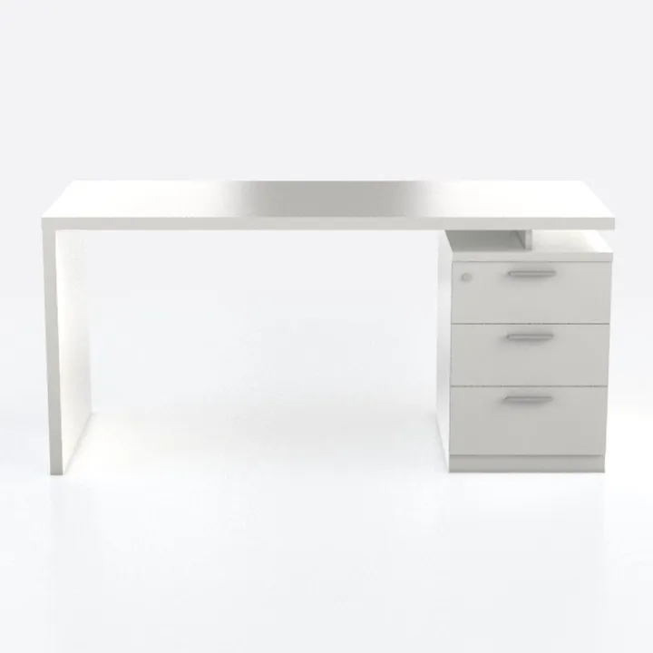 Lufeiya White Desk with 4 Drawers - 47 inch Gaming