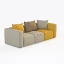 Free Combination of Creative Sofas,Modular Play Right 45 Degree View